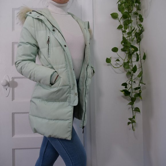 Mint Green colour winter coat - Picture 5 of 16